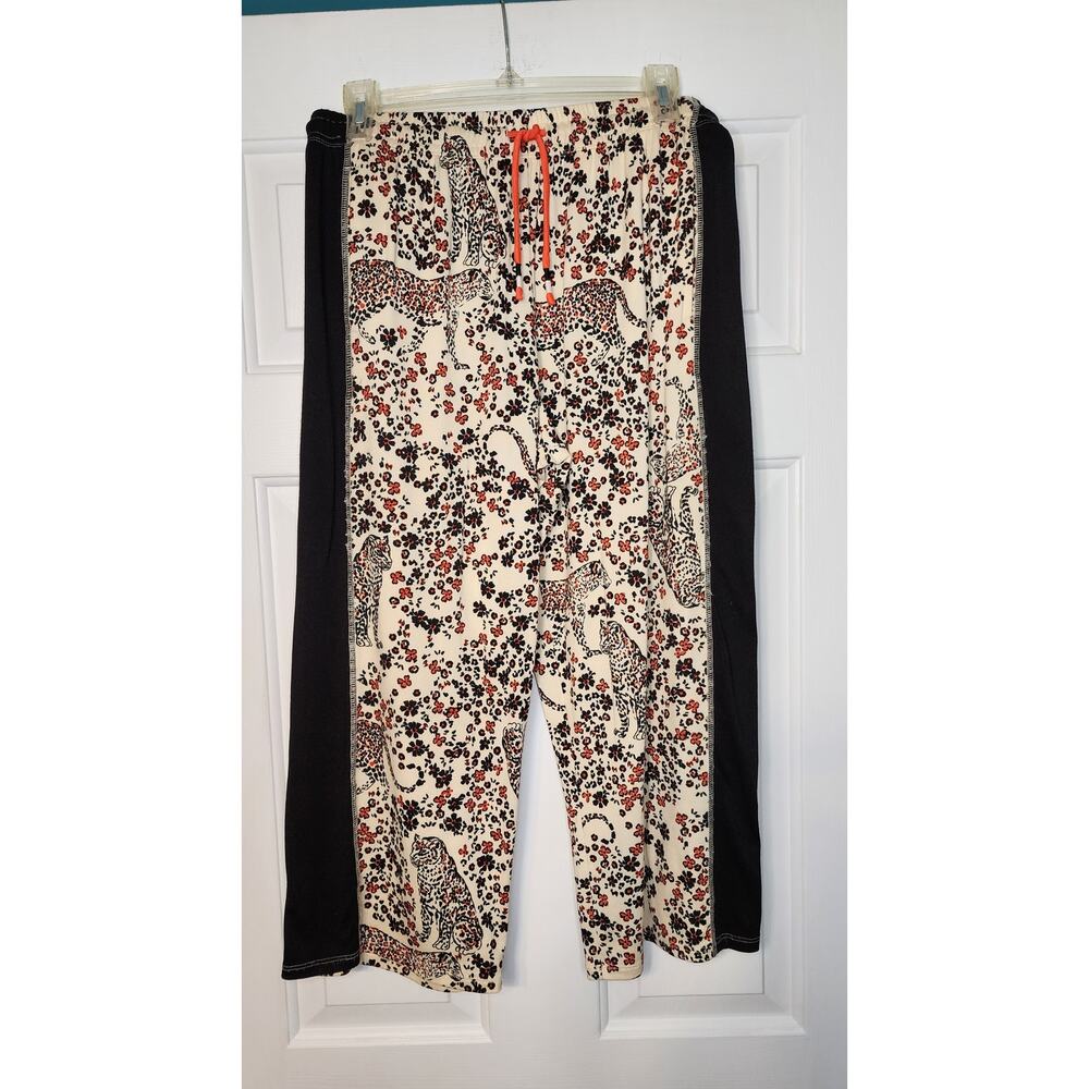Cuddl Duds Pajama Bottoms‎ Cheetah Print Size S Ankle